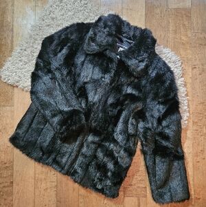Bianca Nygard Black Faux Fur Women's Jacket